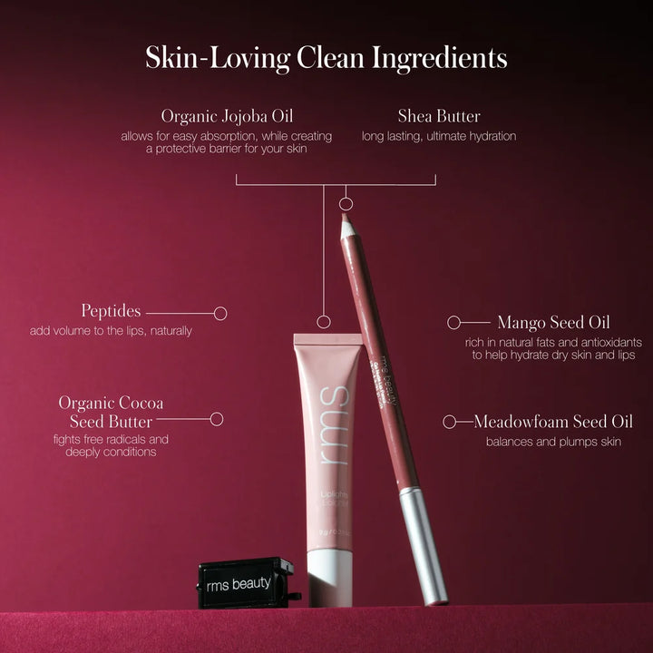 RMS Beauty The Line + Shine Kit mit Morning Dew Lipliner und Liplights Bare
