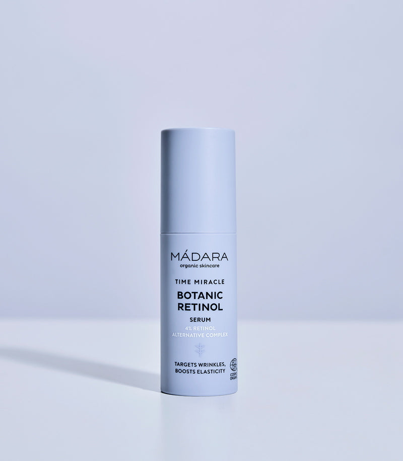 Time Miracle Botanic Retinol Serum - Blue background