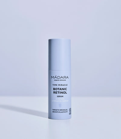 Time Miracle Botanic Retinol Serum - Blue background