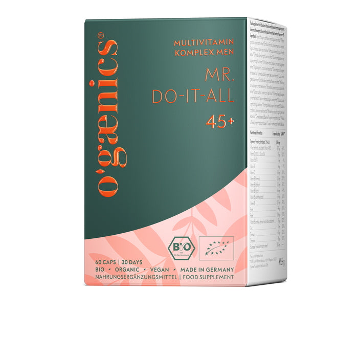 MR. DO-IT-ALL 45+ Organic Multivitamin Complex Men Packaging
