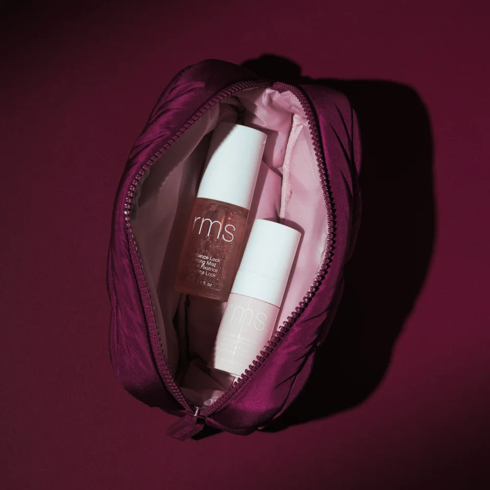 RMS Beauty Travel Duo mit Primer und Setting Mist in pinker Pouch