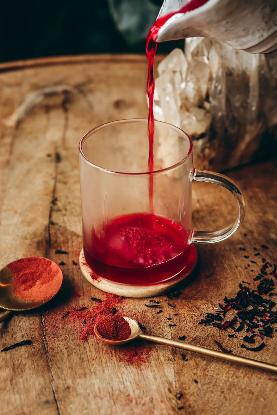 MANGOSTEEN HIBISCUS | Organic Beauty Powder als Getränk