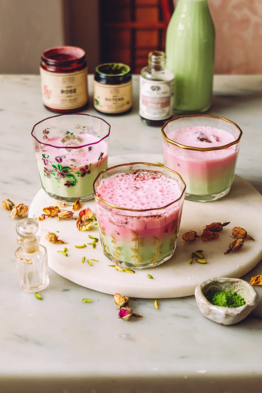 ROSE Powder | Love + Serenity - passt zu verschiedenen Getränken