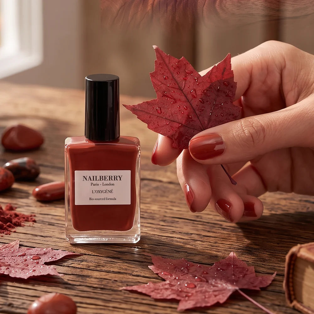Nailberry Rooting for You rotbrauner Nagellack mit glänzendem Finish