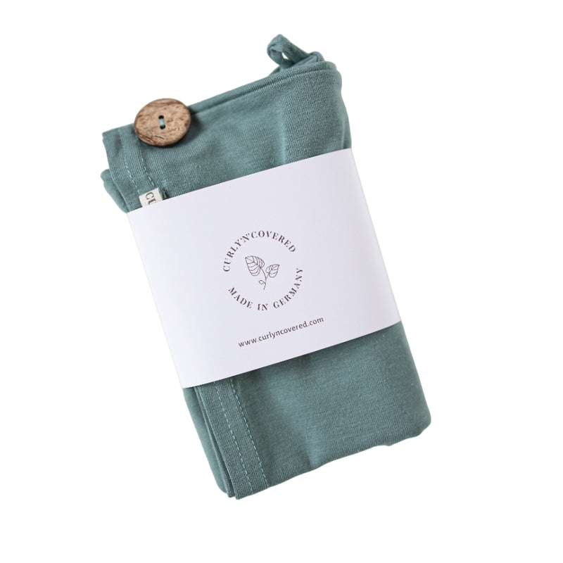 Bamboo Turban Towel with Button | Mint green