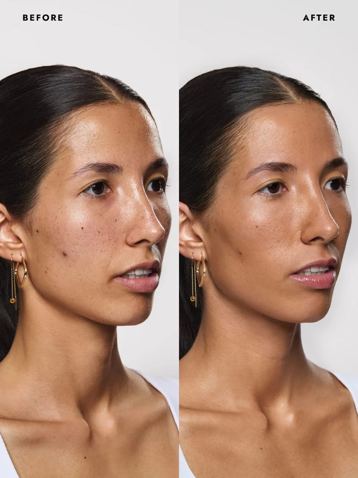 Eben Liquid Serum Foundation 30 ml 6.0 Deep Medium - Vorher Nachher Vergleich