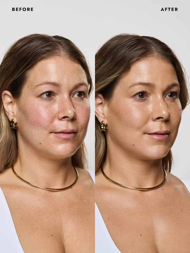 Eben Liquid Serum Foundation 30 ml 2.5 Medium Fair - Vorher Nachher Vergleich