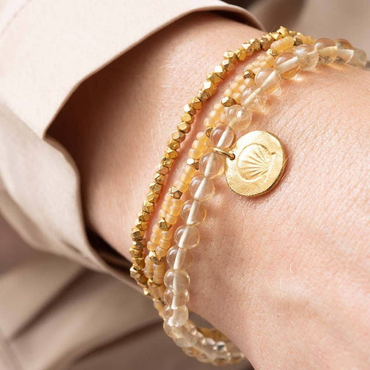 Pulsera Dazzle Citrino Oro Mood