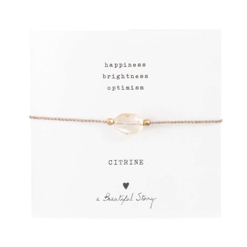 A Beautiful Story Gemstone Card Citrine