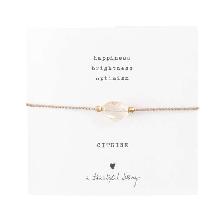 A Beautiful Story Gemstone Card Citrine 