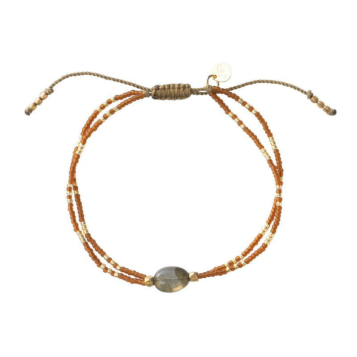 Pulsera Mica Labradorita Oro