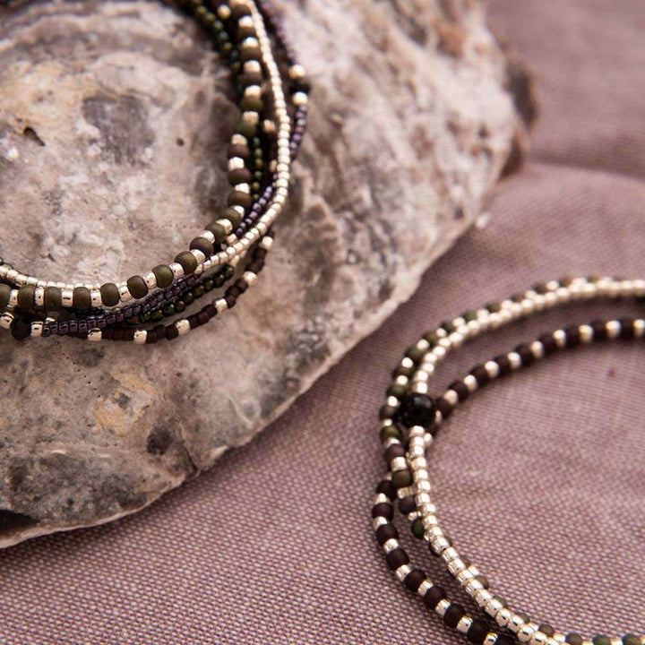 Pulsera Loyal de Plata y Ónix Negro Mood