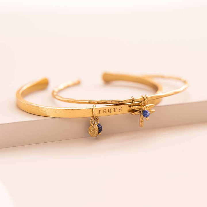 Pure Lapis Lazuli Gold Plated Bracelet - Blanda Beauty