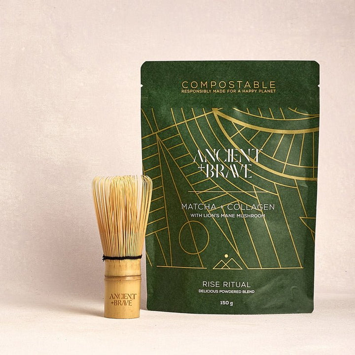 Ancient & Brave Matcha + Colágeno - Escoba Matcha