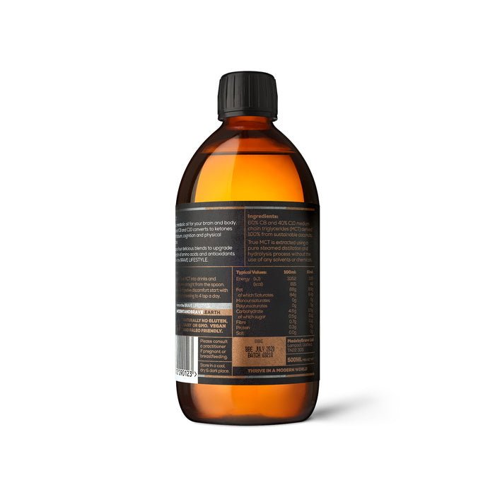 Ancient + Brave True MCT Oil C8 + C10 - Rückseite Verpackung