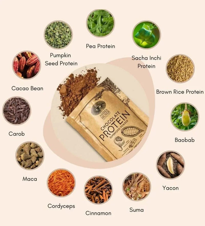Anima Mundi Chocolate Protein | Superfood Powder - Zutaten