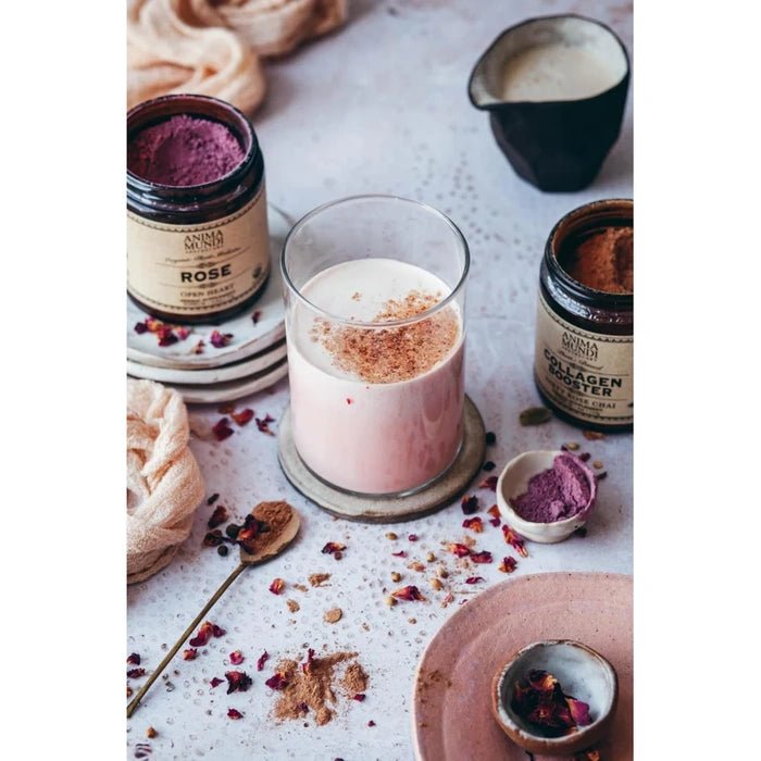 Collagen Booster Dirty Rose Chai: a base de plantas 113 g