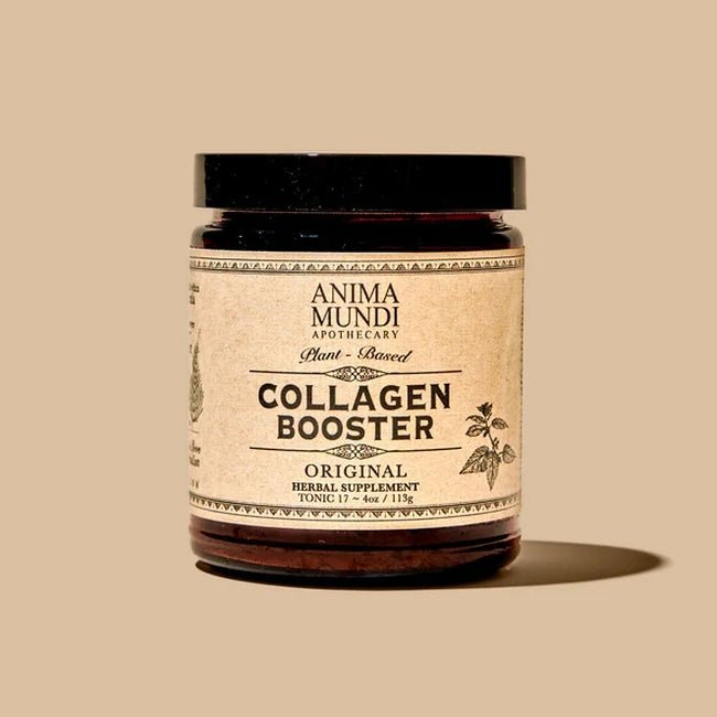 Collagen Booster Powder: Plantbased Beige Background
