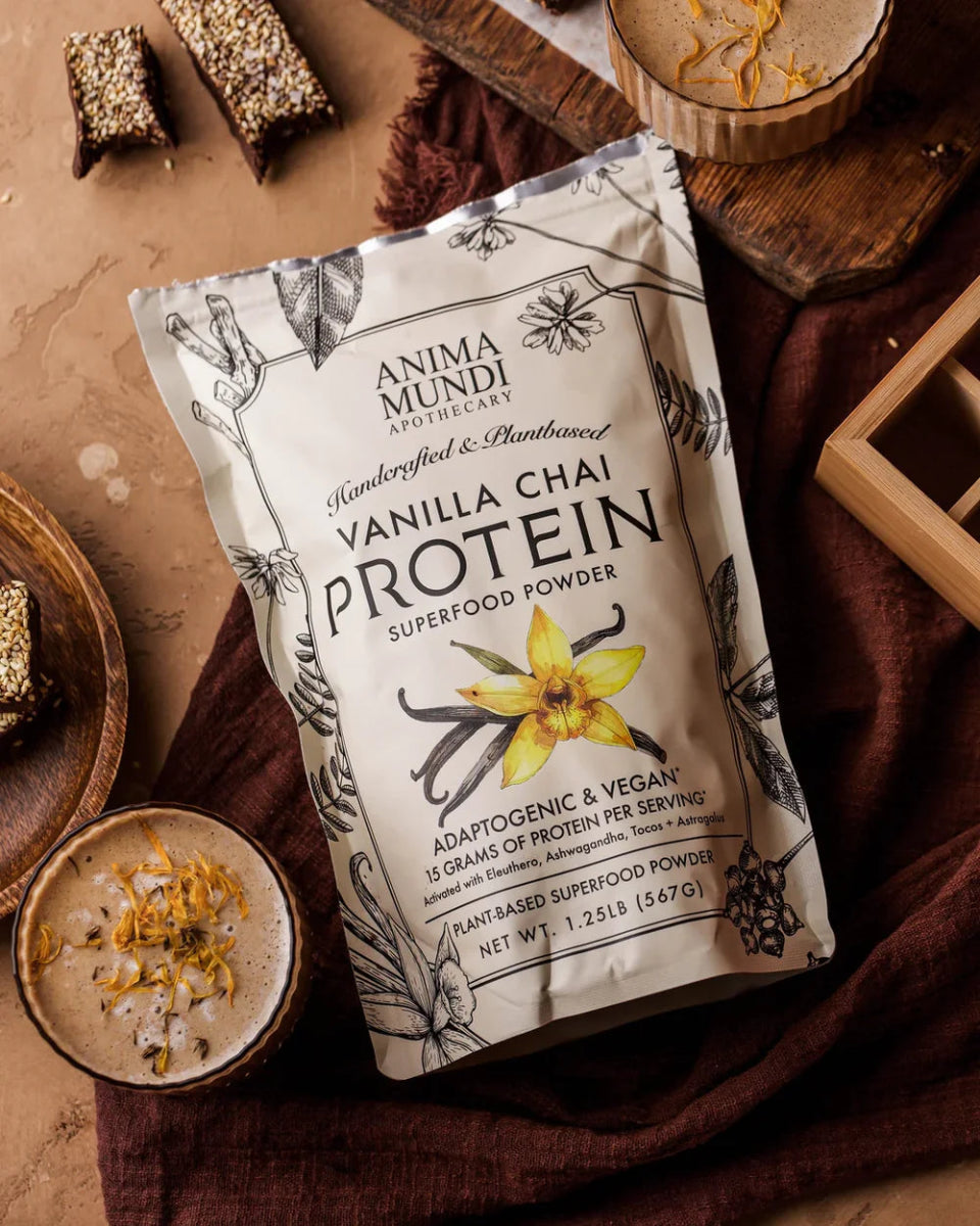 Vanilla Chai Protein | Adaptogenic Superfood Powder 567 g - Blanda Beauty