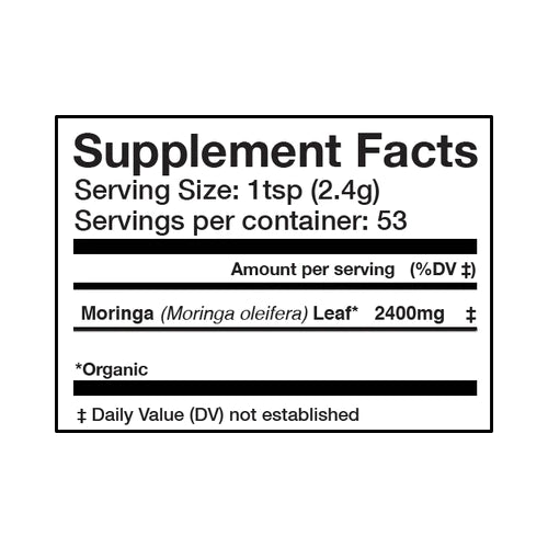 Anima Mundi Moringa: 100% Organic Master Mineralizer - nährstoffangabe