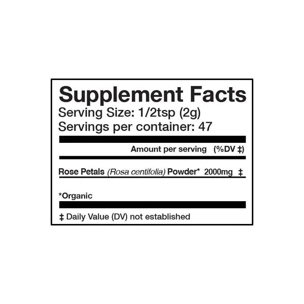 Anima Mundi Rose Powder: 100% Organic Heart Opener Nutritional Value