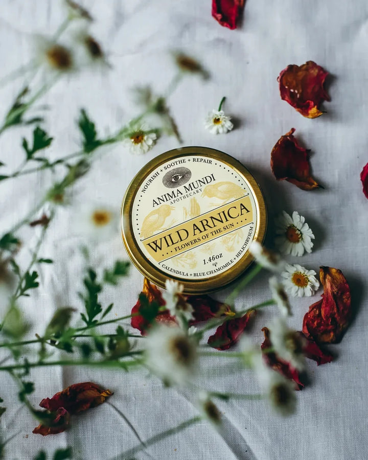 Anima Mundi Wild Arnica Balm mit Blüten