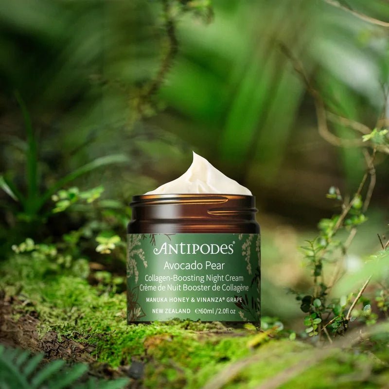 Avocado Pear Collagen-Boosting Night Cream and Nature