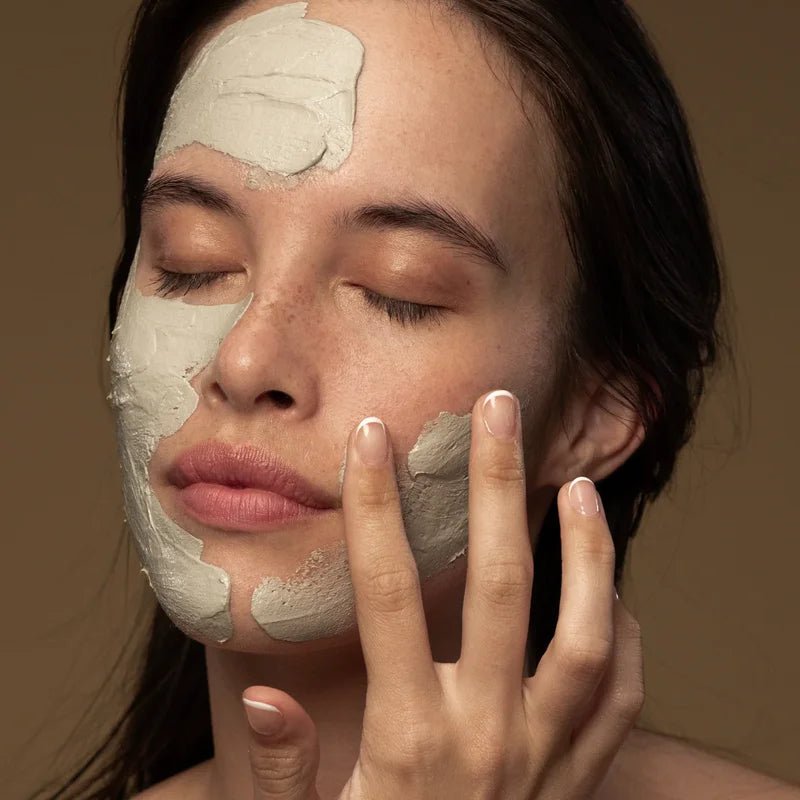Halo Skin Brightening Facial Mud Mask on Skin