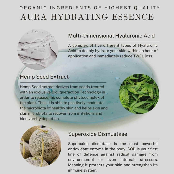 Aura Hydration Essence organic ingredients