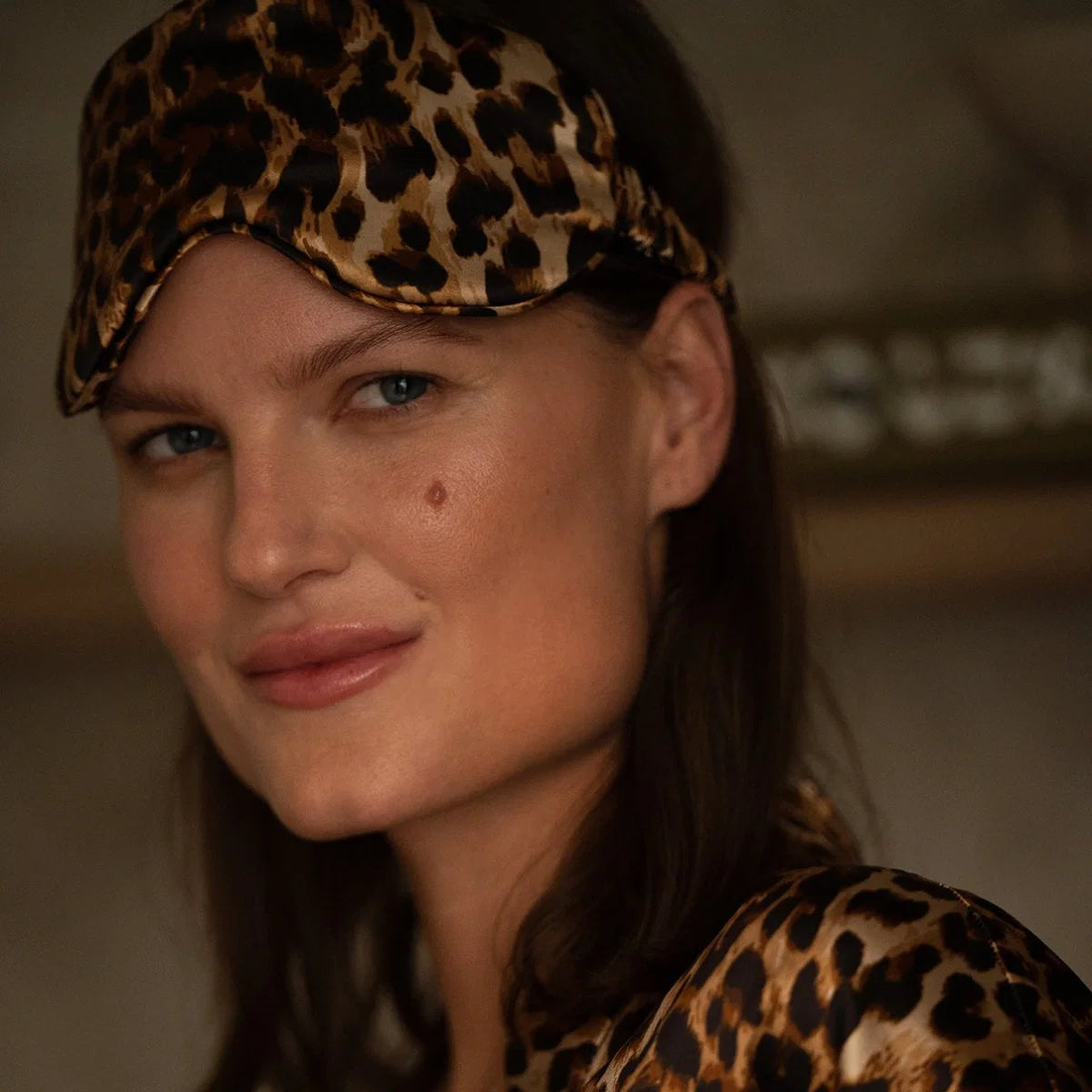 Silk Eye Mask Leopard