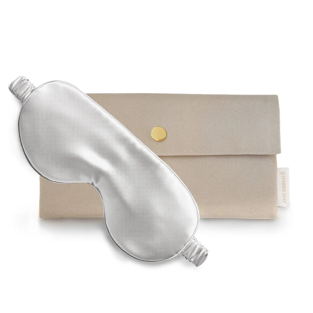 Silk Eye Mask Silver Grey - Blanda Beauty