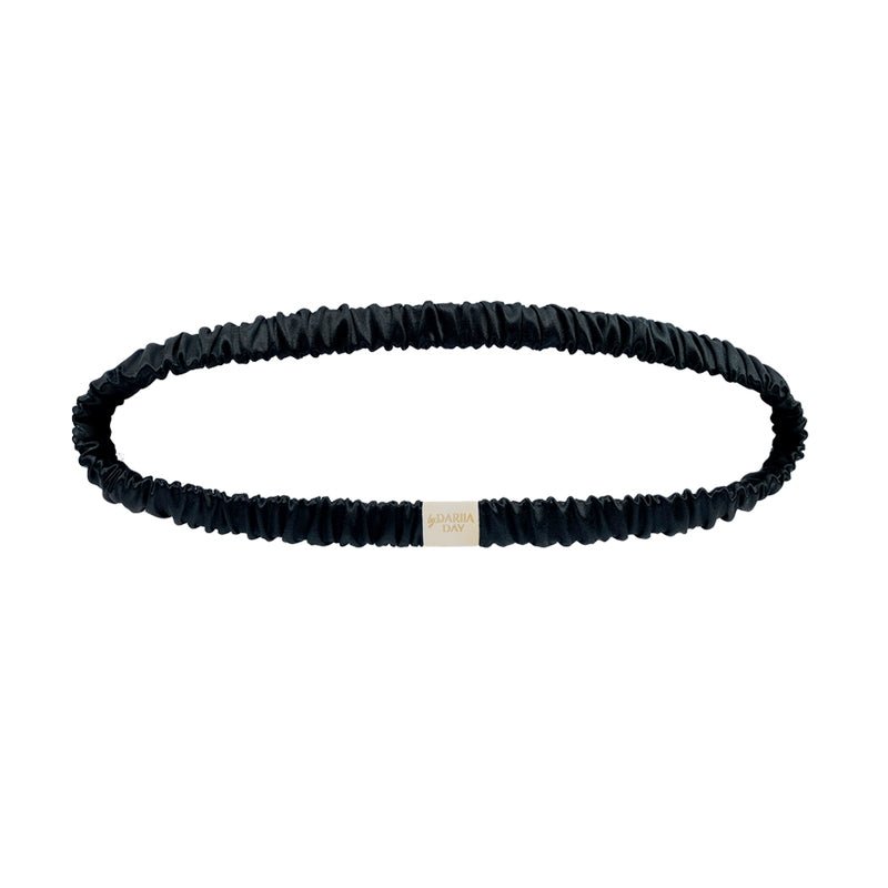 Diadema de Seda Negro Medianoche