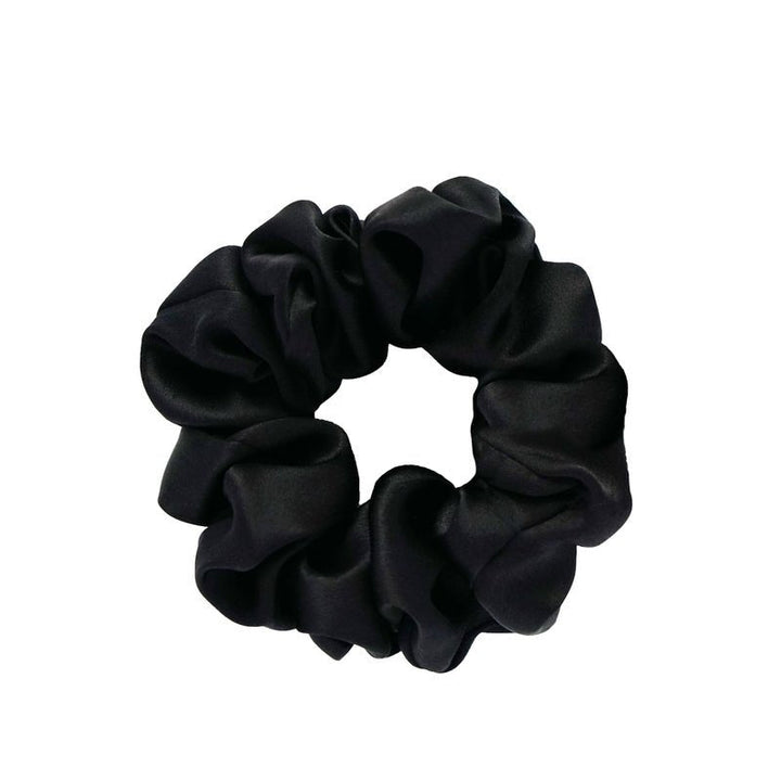 Silk Scrunchie Midnight Black Medium