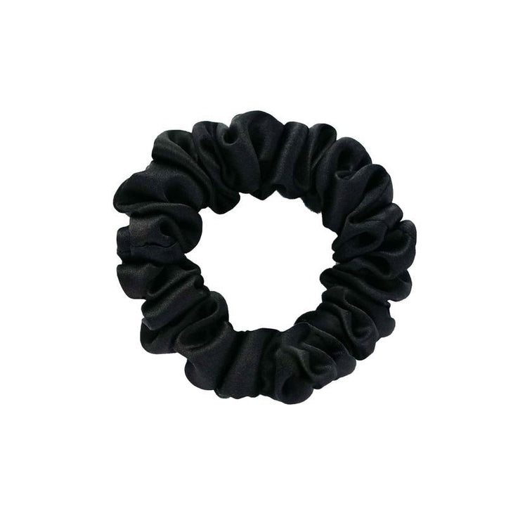 Silk Scrunchie Midnight Black Small