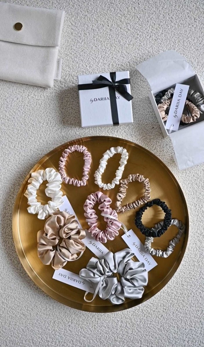 Silk Scrunchie Set - 3 x Größe XS - Blanda Beauty