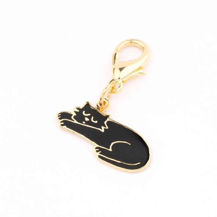 Coucou Suzette Black Cat Key Ring / Pet Tag - Product Image Detail