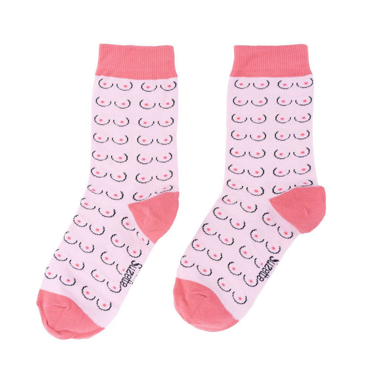 Coucou Suzette Boobs Socks White - cut out