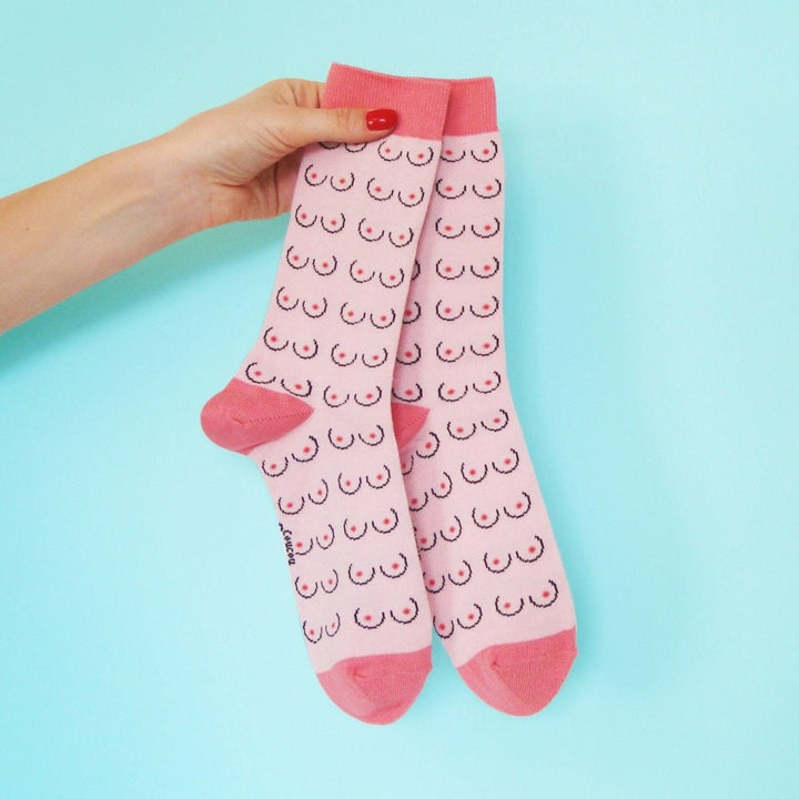 Coucou Suzette Boobs Socks White - Handmodel product photo
