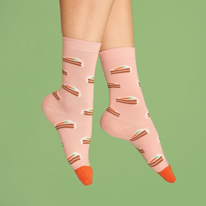 Coucou Suzette Carrot Cake Socks - wearing picture