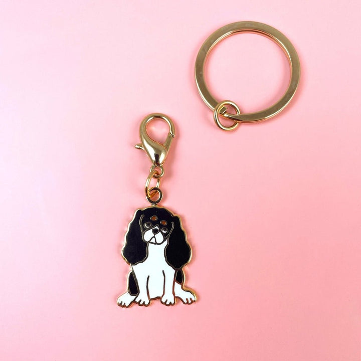 Coucou Suzette Cavalier Key Ring / Pet Tag - removable pendant