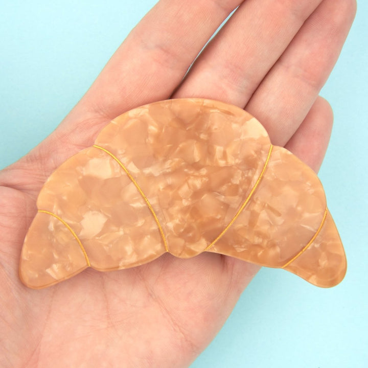 Coucou Suzette Croissant French Barrette - Details hand model