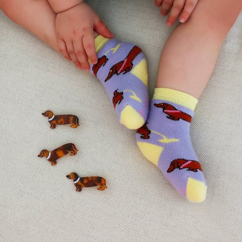 Coucou Suzette Dachshund Hair Clip - Mood socks and hair clips