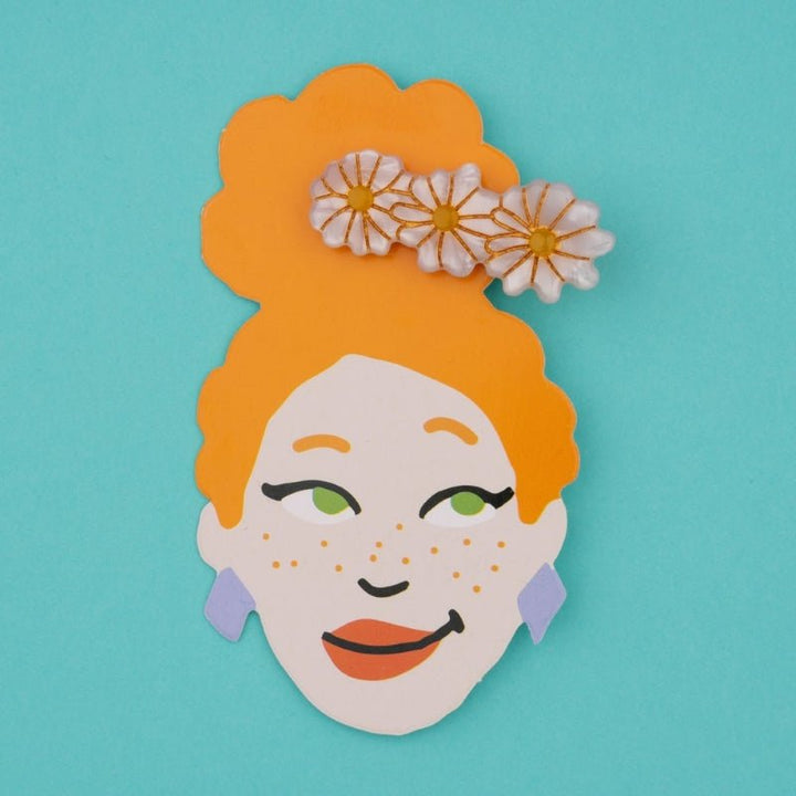 Coucou Suzette Daisies Hair Clip - Product Packaging