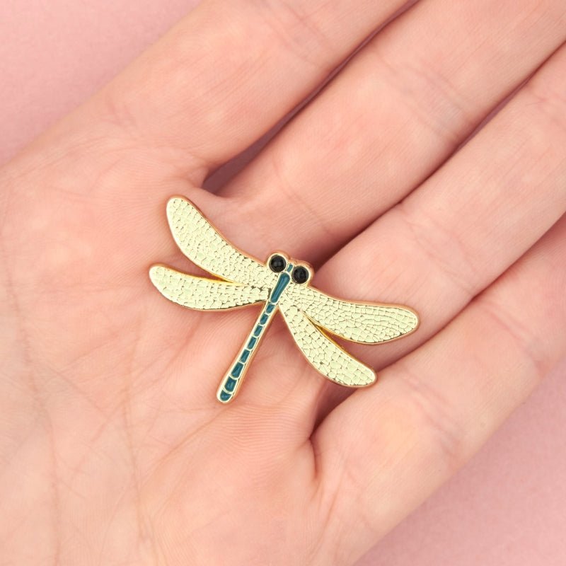 Coucou Suzette Dragonfly Pin - Detail hand model