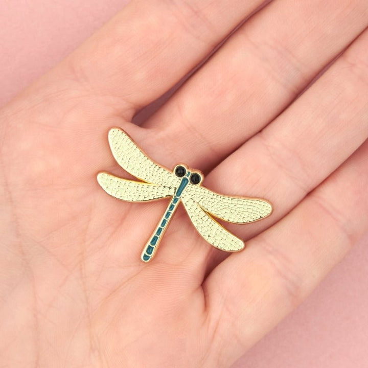 Coucou Suzette Dragonfly Pin - Detail hand model