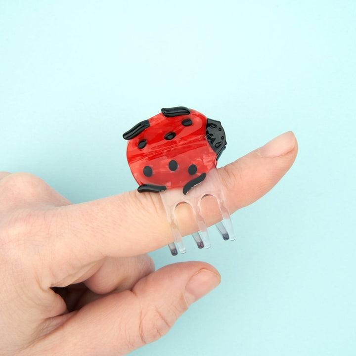 Coucou Suzette Ladybug Mini Hair Claw - Hand Model