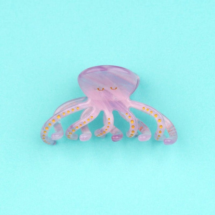 Mini pinza para el cabello Coucou Suzette Octopus - imagen del producto fondo turquesa