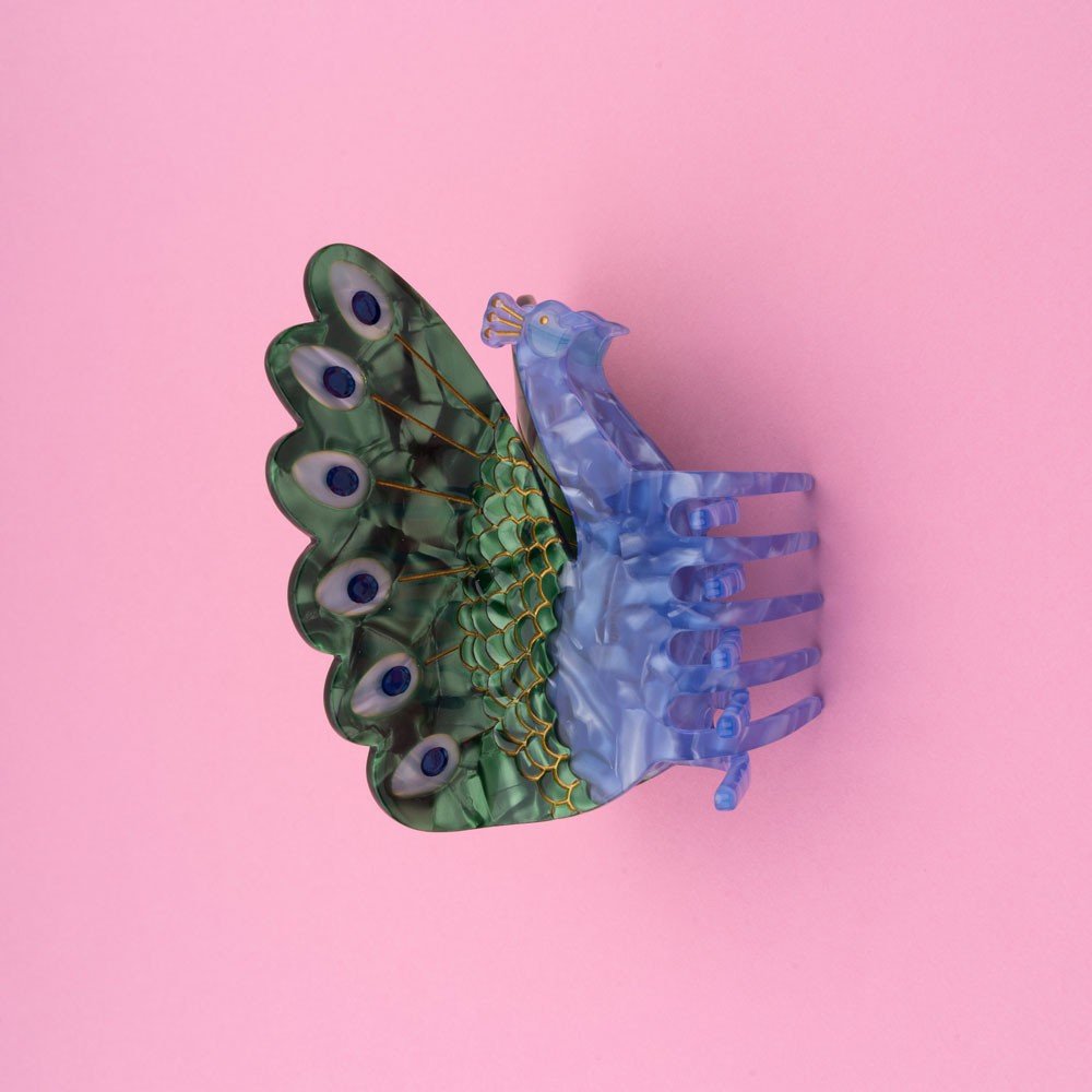 Peacock Hair Claw - Product Image