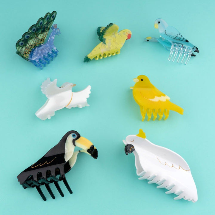 Peacock Hair Claw - Bird Collection