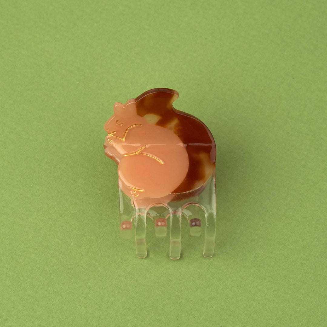 Coucou Suzette Squirrel Mini Hair Claw - product image green background